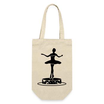 Music box with ballerina figure - Gift Bag for Bottles - nature - Front