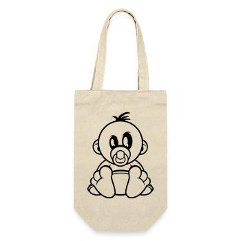 baby kleiner junge schnuller - Gift Bag for Bottles - nature - Front