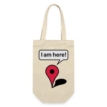 I am here! Google Maps - Gift Bag for Bottles - nature - Front