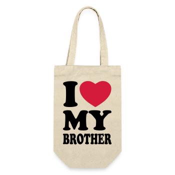 I love my brother - J'aime mon frère - Sac à bouteille - nature - Devant