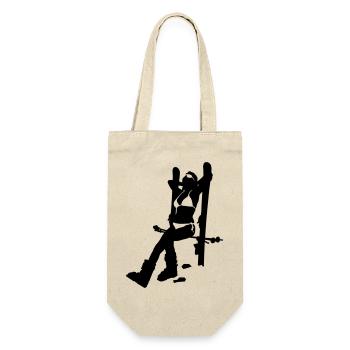 ski girl - Gift Bag for Bottles - nature - Front