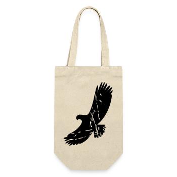 Adler - Geschenkbeutel für Flaschen - Natur - Vorne
