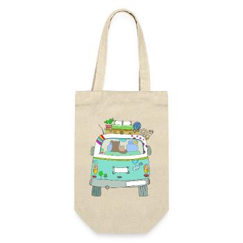 Roadtrip-Wagen Gepackte Abenteuer - Geschenkbeutel für Flaschen - Natur - Vorne