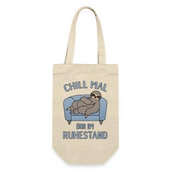 Chill Mal Bin im Ruhestand - Geschenkbeutel für Flaschen - Natur - Vorne