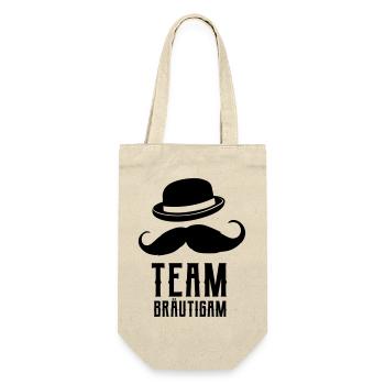 Team Bräutigam, JGA Design Style - Geschenkbeutel für Flaschen - Natur - Vorne