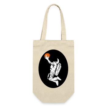 Astronaut with basketball print - Gift Bag for Bottles - nature - Front