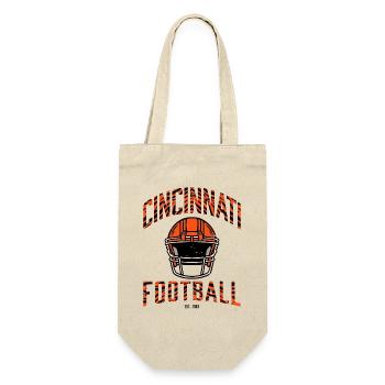 Cincinnati Football – Helmet & Tiger Style - Geschenkbeutel für Flaschen - Natur - Vorne