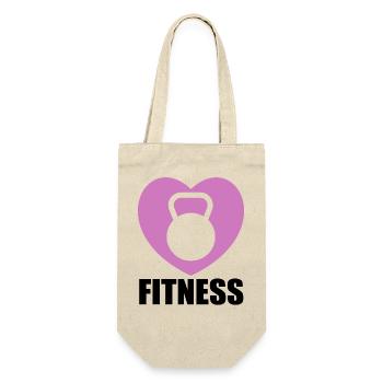 Kettlebell design in purple heart - Gift Bag for Bottles - nature - Front
