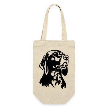 German Shorthair head - Gift Bag for Bottles - nature - Front