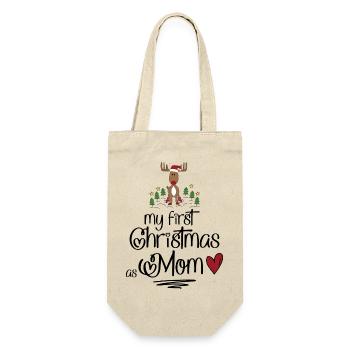 My first Christmas as Mom - Gift Bag for Bottles - nature - Front