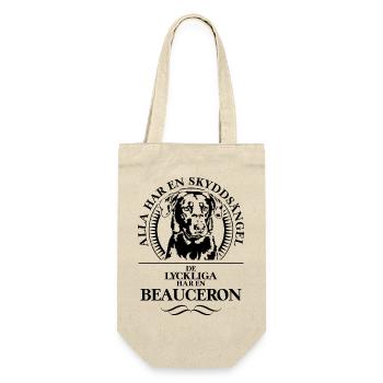 BEAUCERON Skyddsängel Hundespruch Hunde Wilsigns - Geschenkbeutel für Flaschen - Natur - Vorne