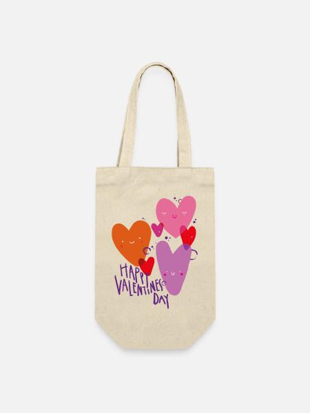 Love black - Geschenkbeutel für Flaschen - Natur