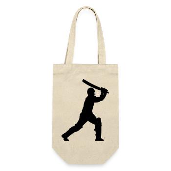 Cricket-Schattenbild - Geschenkbeutel für Flaschen - Natur - Vorne