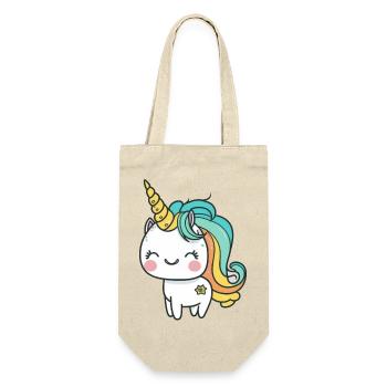 Kawaii Licorne mignonne et heureuse - Sac à bouteille - nature - Devant