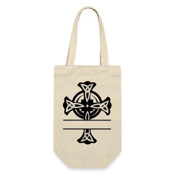 Celtic cross logo or monogram - Gift Bag for Bottles - nature - Front