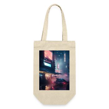 Mitternachtsträumerei: Anime-artige Darstellung eines - Geschenkbeutel für Flaschen - Natur - Vorne