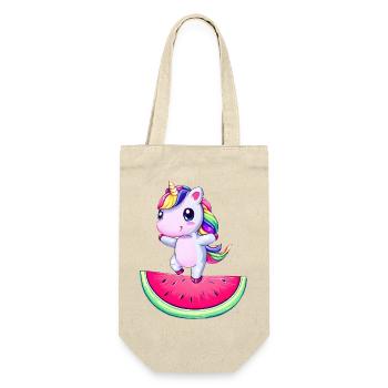 Unicorn dancing on watermelon - Funny - Gift Bag for Bottles - nature - Front