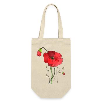 Blumen - Geschenkbeutel für Flaschen - Natur - Vorne