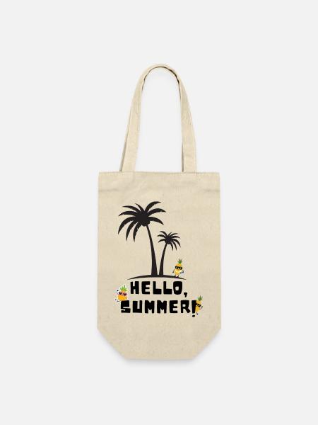 Hello summer - Geschenkbeutel für Flaschen - Natur