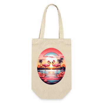 Flamingos - Geschenkbeutel für Flaschen - Natur - Vorne