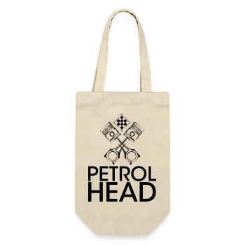petrol head Symbol Autos Icon Illustration Grafik - Geschenkbeutel für Flaschen - Natur - Vorne