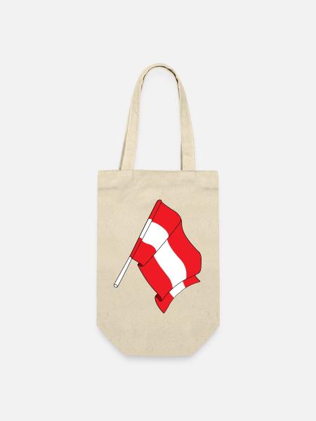 Flagge Österreich - Geschenkbeutel für Flaschen - Natur