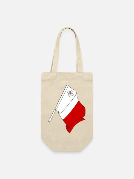 Flagge von Malta - Geschenkbeutel für Flaschen - Natur