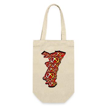 Alsace region Pretzel Blason - Gift Bag for Bottles - nature - Front