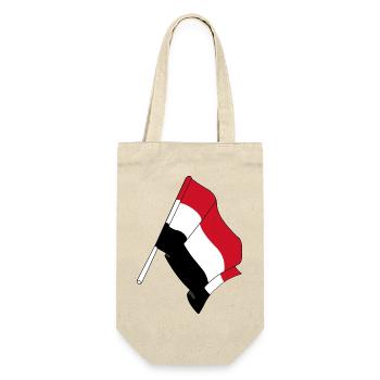 Flagge des Jemen - Geschenkbeutel für Flaschen - Natur - Vorne