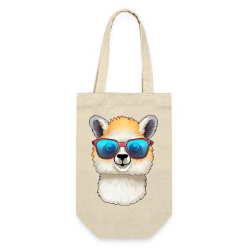 Little cute alpaca wearing sunglasses. - Gift Bag for Bottles - nature - Front