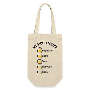 Mon compteur d’humeur (Buveur de bière / V1 / POS) - Sac à bouteille - nature - Devant