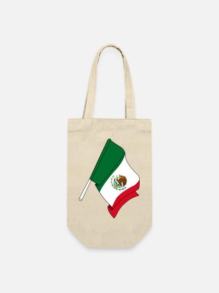 Flagge von Mexiko - Geschenkbeutel für Flaschen - Natur