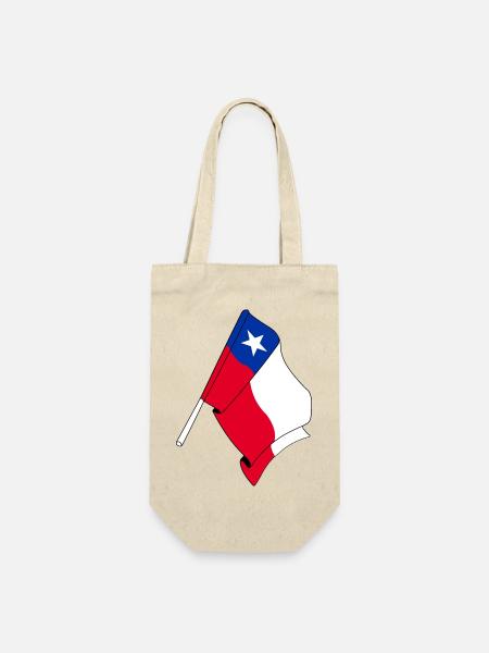 Flagge Chile - Geschenkbeutel für Flaschen - Natur