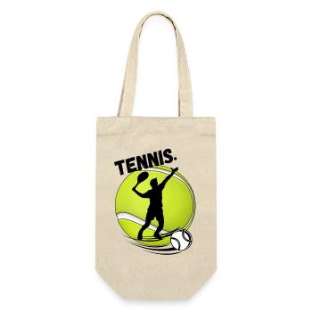 Tennis Player Silhouette on Tennis Ball - Gift Bag for Bottles - nature - Front