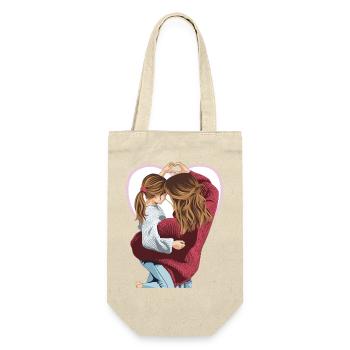 One Heart - Gift Bag for Bottles - nature - Front