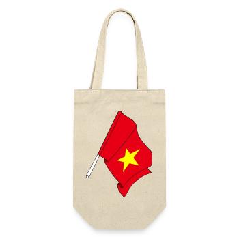 Flagge Vietnam - Geschenkbeutel für Flaschen - Natur - Vorne