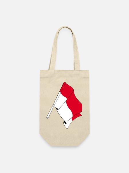 Flagge Indonesien - Geschenkbeutel für Flaschen - Natur