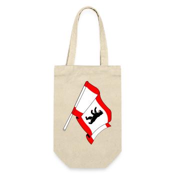Flagge Berlin - Geschenkbeutel für Flaschen - Natur - Vorne
