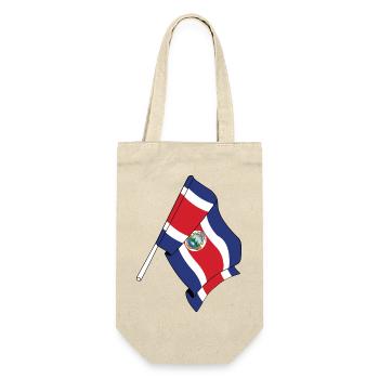 Flagge Costa Rica - Geschenkbeutel für Flaschen - Natur - Vorne