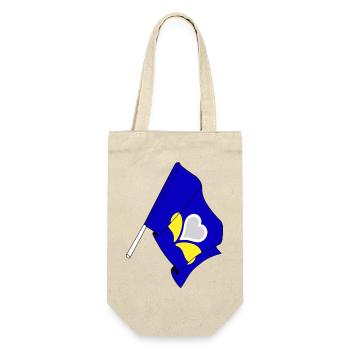 Flagge Region Brüssel-Hauptstadt Belgien - Geschenkbeutel für Flaschen - Natur - Vorne