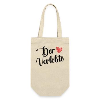 Der Verlobte Freund Verlobung Verlobter Bräutigam - Geschenkbeutel für Flaschen - Natur - Vorne
