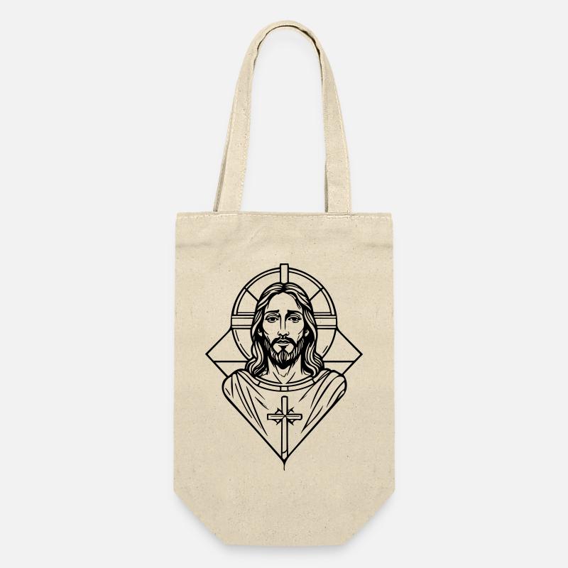 Jesus - Geschenkbeutel für Flaschen - Natur