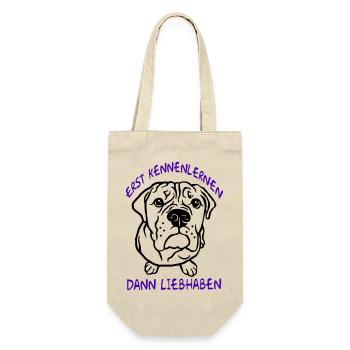 D’abord apprendre à se connaître, puis s’aimer - Bulldog - Sac à bouteille - nature - Devant