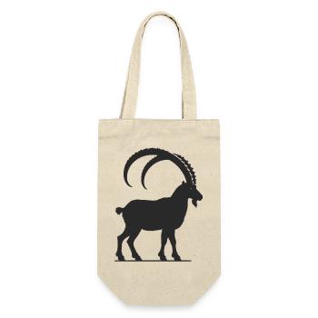 Majestic Capricorn – Silhouette Style - Gift Bag for Bottles - nature - Front