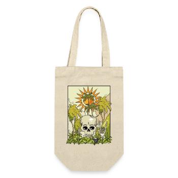 Volcanic skull with sun wreath - Gift Bag for Bottles - nature - Front