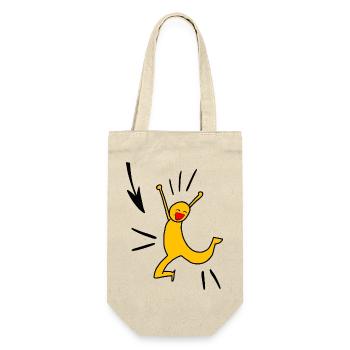 Yellow joy - Geschenkbeutel für Flaschen - Natur - Vorne