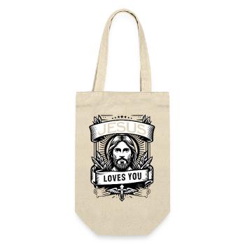 Jésus vous aime avec l’arc - Sac à bouteille - nature - Devant