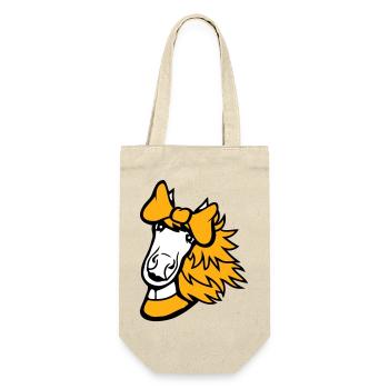 Horse Girl Female Cute Pretty Bow Woman - Gift Bag for Bottles - nature - Front