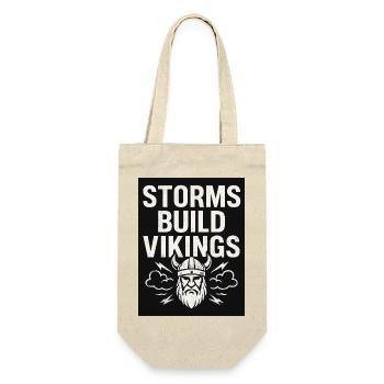 Stürme bauen Wikinger mutiges Design - Geschenkbeutel für Flaschen - Natur - Vorne