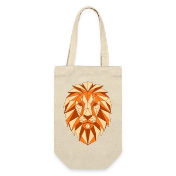 Geometric lion head - Gift Bag for Bottles - nature - Front